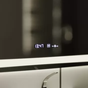 Oglinda LED Rectangulara, 100x75cm, Verite MotionGlow Marcello, Sistem Dezaburire, Ceas & Termometru, Dimabila