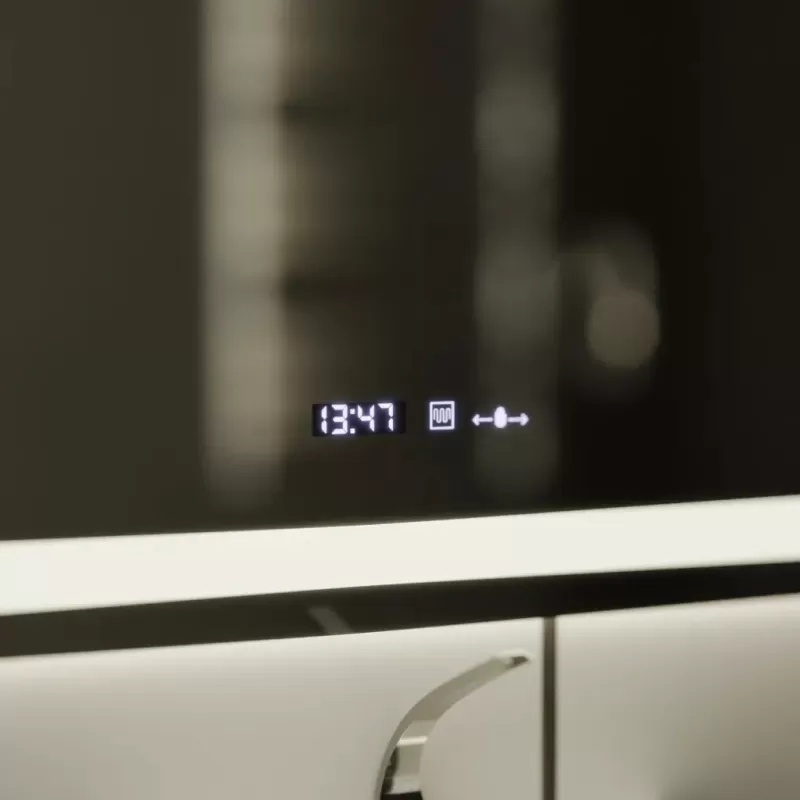 Oglinda LED Rectangulara, 100x75cm, Verite MotionGlow Marcello, Sistem Dezaburire, Ceas & Termometru, Dimabila