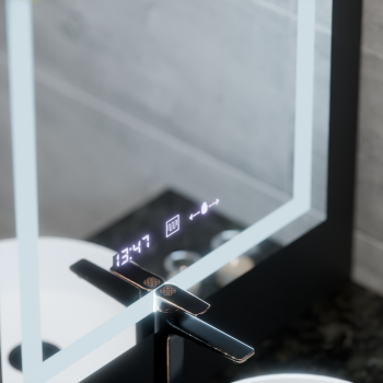 Oglinda LED Rectangulara, 60x80cm, Verite MotionGlow Marcello, Sistem Dezaburire, Ceas & Termometru, Dimabila