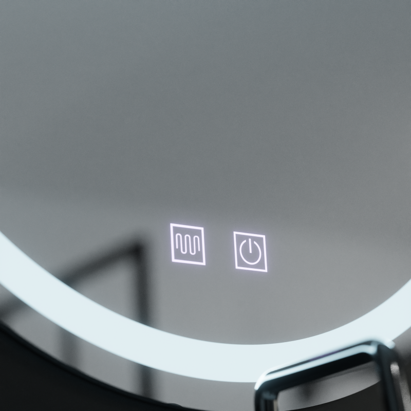 Oglinda LED Rotunda 50cm Lucea Touch Sistem Dezaburire