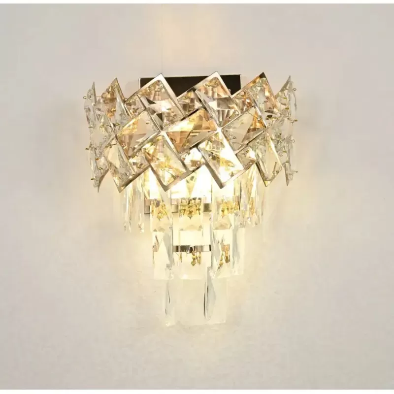 Aplica Cristal Alara 2x E27 Auriu