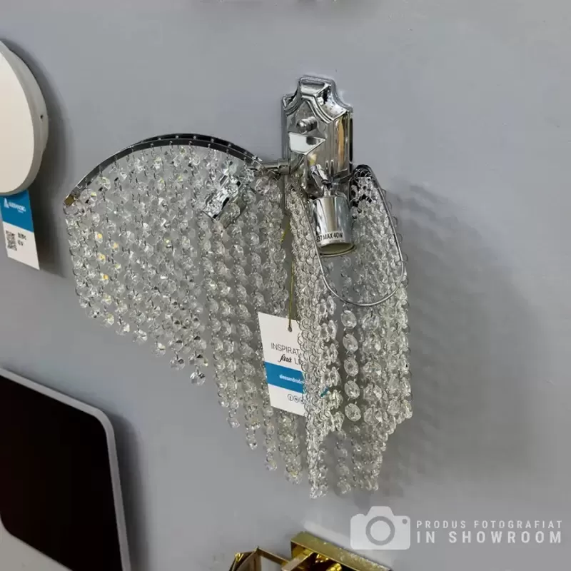 Aplica Cristal Sapphire 2x E27 Crom Lucios, Siraguri de cristale