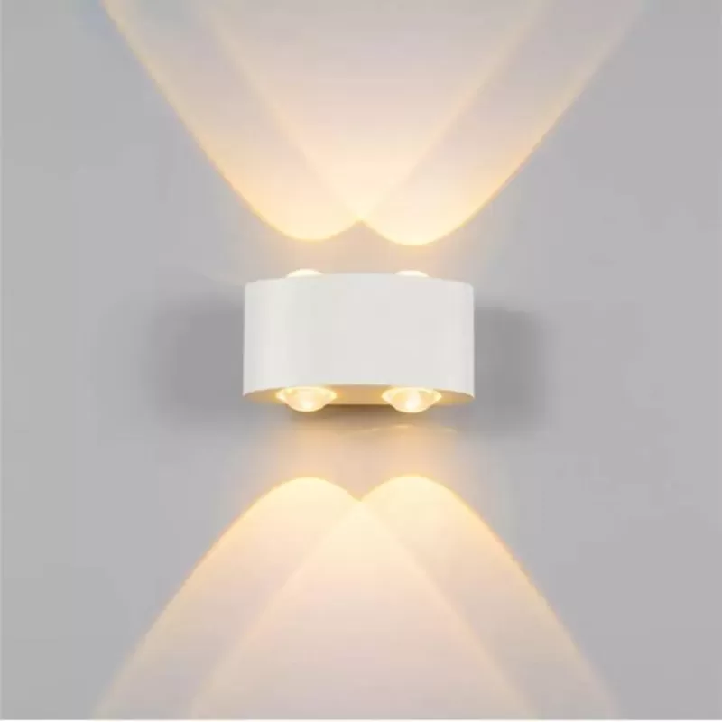 Fantas Aplica LED de Exterior si Interior, 4 Surse x 1W, IP65, Metalic, Alb, 3000K