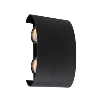 Fantas Aplica LED de Exterior si Interior, 4 Surse x 1W, IP65, Metalic, Negru, 3000K