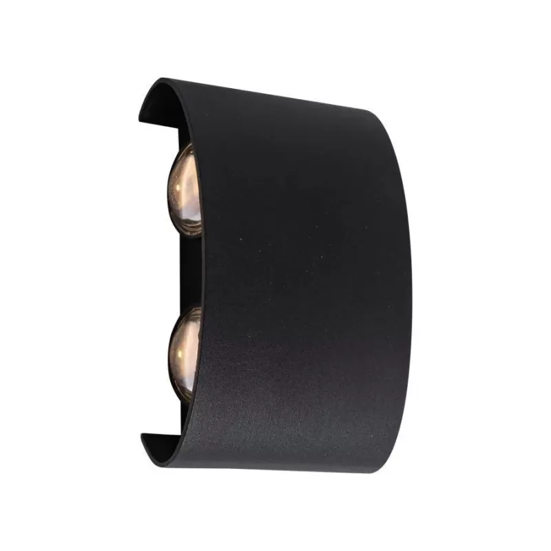 Fantas Aplica LED de Exterior si Interior, 4 Surse x 1W, IP65, Metalic, Negru, 3000K