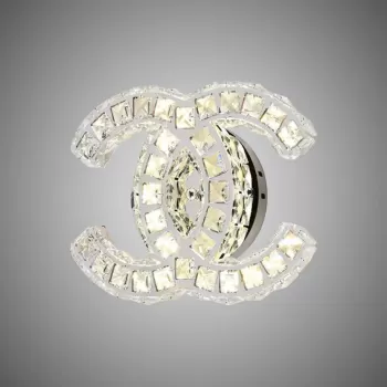 Aplica LED cu cristal YANIRA 28W, lumina Rece/Calda/Neutra, Crom Lucios