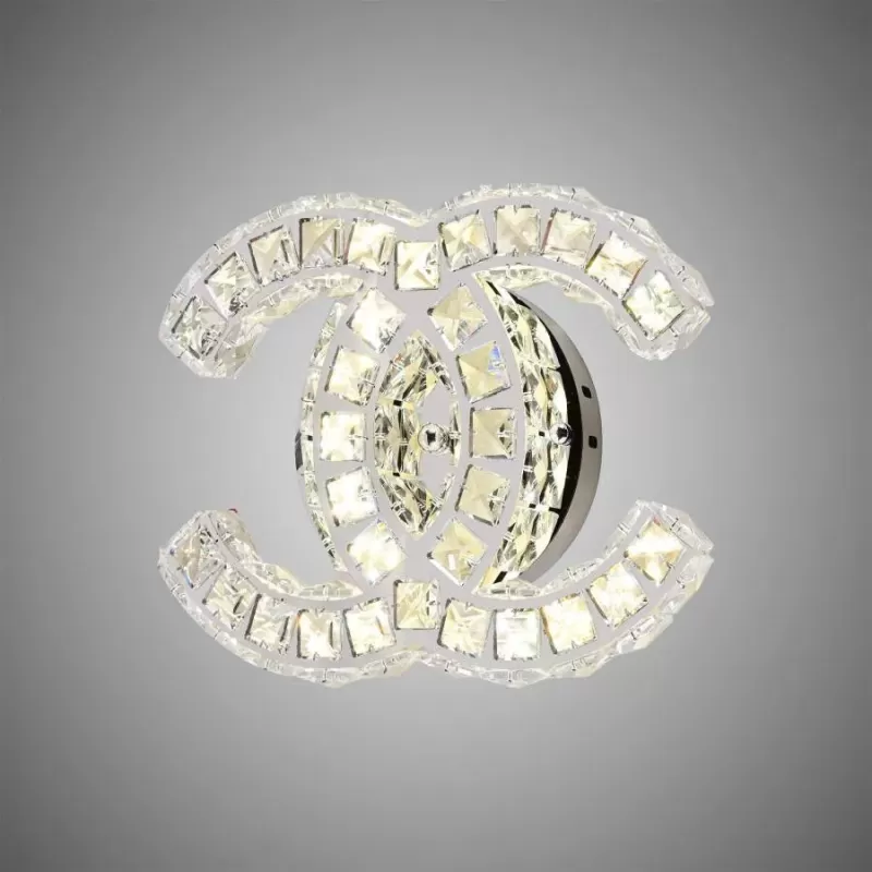 Aplica LED cu cristal YANIRA 28W, lumina Rece/Calda/Neutra, Crom Lucios