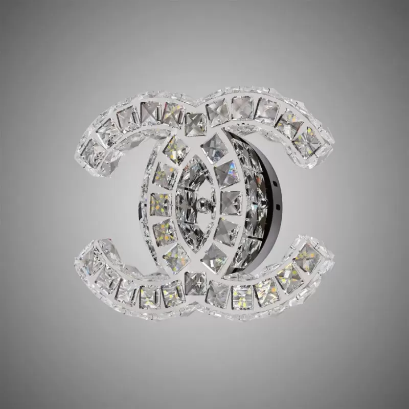 Aplica LED cu cristal YANIRA 28W, lumina Rece/Calda/Neutra, Crom Lucios