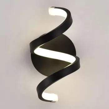 Aplica LED Cygdem 24W, Silicon si Metal, Negru