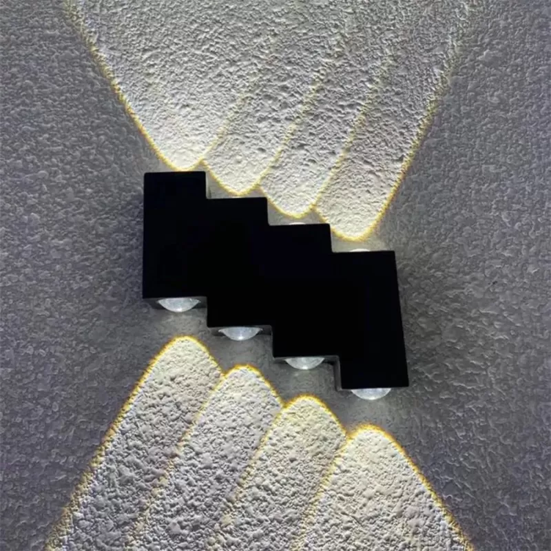 Aplica LED de Exterior Aeetes, 8W, Metal, Negru