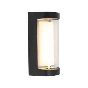 Aplica LED de Exterior Han, 12W, Metal, Negru