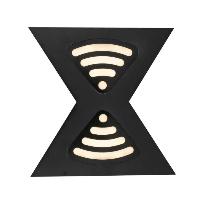 Aplica LED de Exterior Retelis, 12W, Metal, Negru