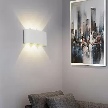 Fantas Aplica LED de Exterior si Interior, 6 Surse x 1W, IP65, Metalic, Alb, 3000K