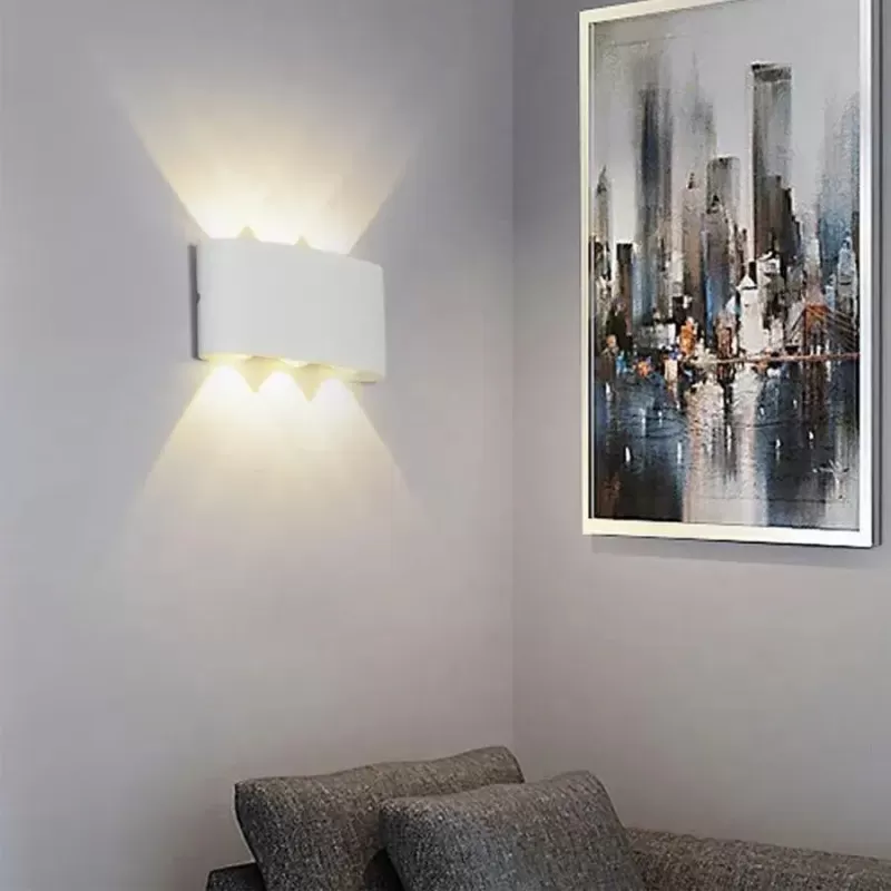 Fantas Aplica LED de Exterior si Interior, 6 Surse x 1W, IP65, Metalic, Alb, 3000K