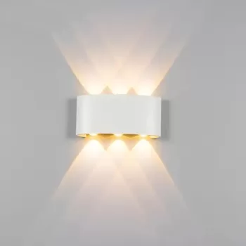 Fantas Aplica LED de Exterior si Interior, 6 Surse x 1W, IP65, Metalic, Alb, 3000K