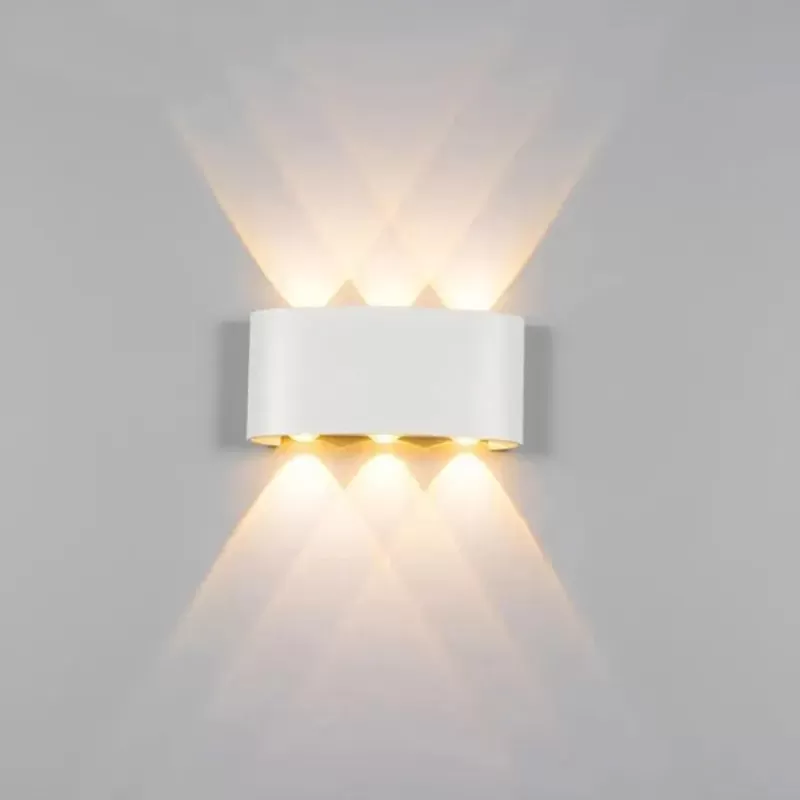 Fantas Aplica LED de Exterior si Interior, 6 Surse x 1W, IP65, Metalic, Alb, 3000K