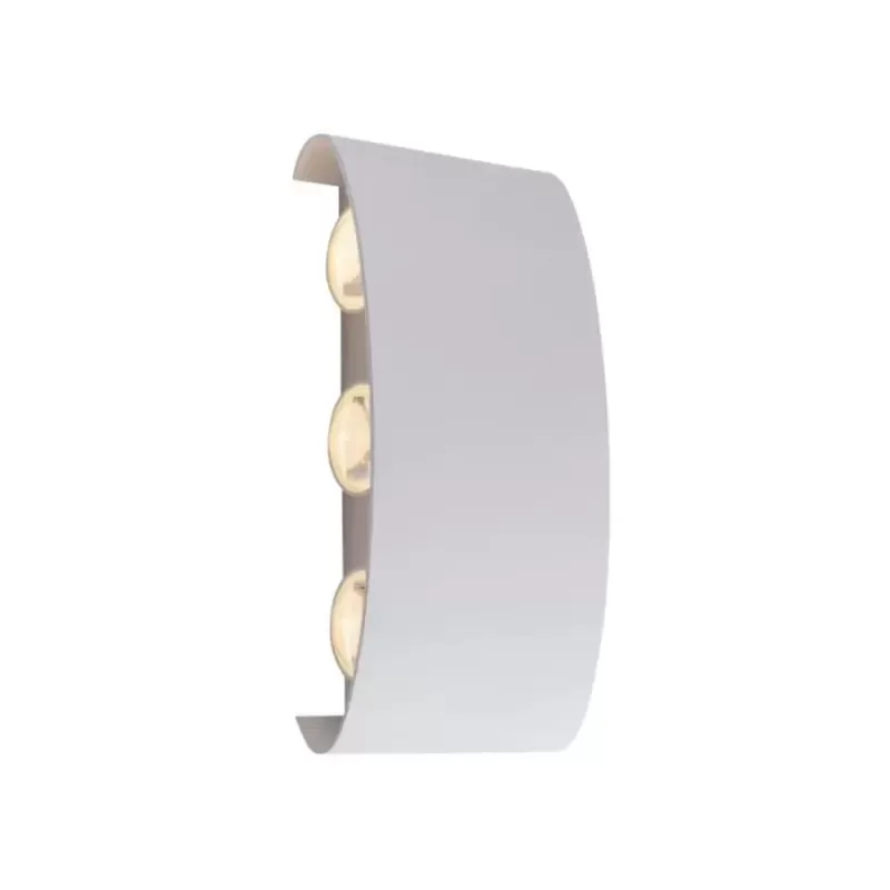 Fantas Aplica LED de Exterior si Interior, 6 Surse x 1W, IP65, Metalic, Alb, 3000K