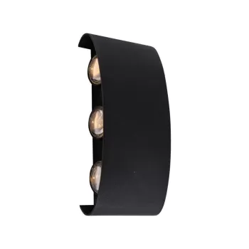 Fantas Aplica LED de Exterior si Interior, 6 Surse x 1W, IP65, Metalic, Negru, 3000K