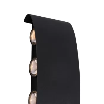 Fantas Aplica LED de Exterior si Interior, 8 Surse x 1W, IP65, Metalic, Negru, 3000K