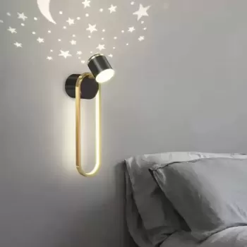 Aplica LED Hayden 20W Negru Auriu