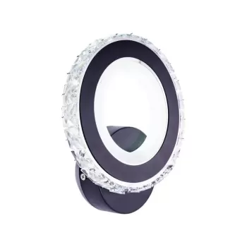 Aplica LED NOVA Rotonda, 16W, Negru & Inox, lumina Calda/Rece/Neutra