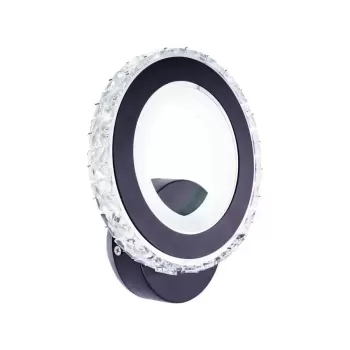 Aplica LED NOVA Rotonda, 16W, Negru & Inox, lumina Calda/Rece/Neutra