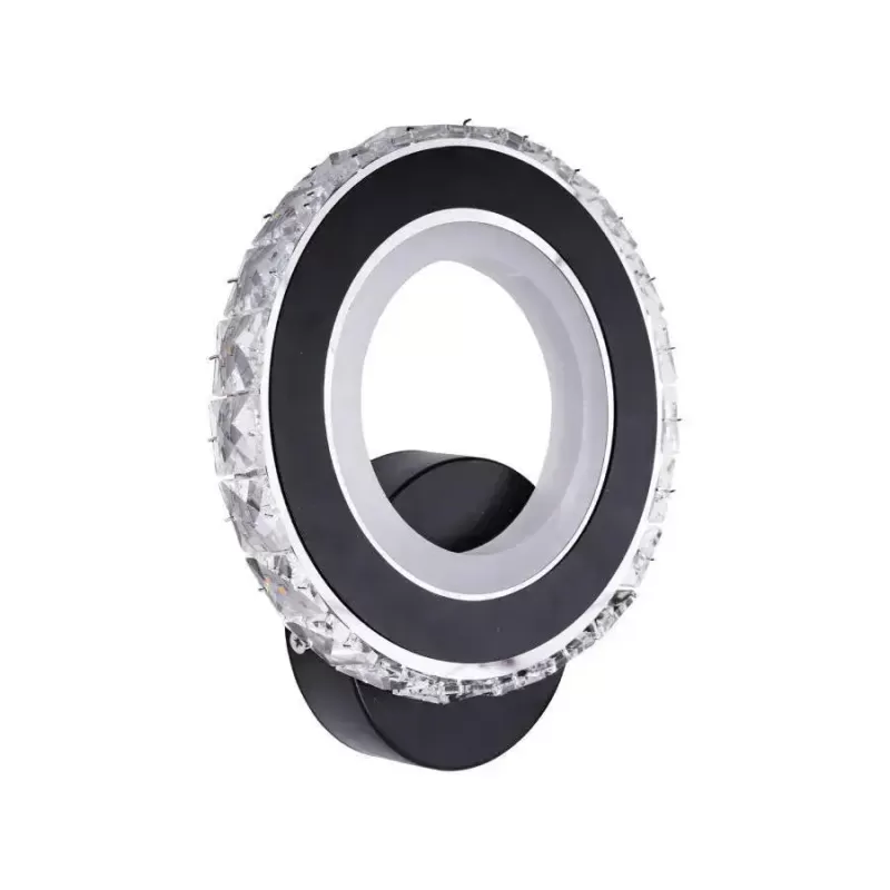 Aplica LED NOVA Rotonda, 16W, Negru & Inox, lumina Calda/Rece/Neutra