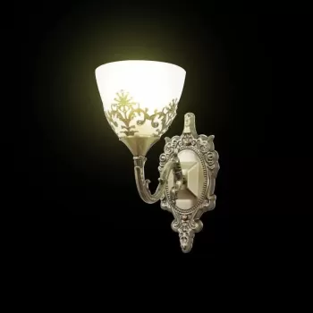 Aplica Rustic COTTAGE, 1*E27, Bronz, Metal si Sticla