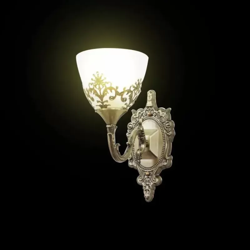 Aplica Rustic COTTAGE, 1*E27, Bronz, Metal si Sticla