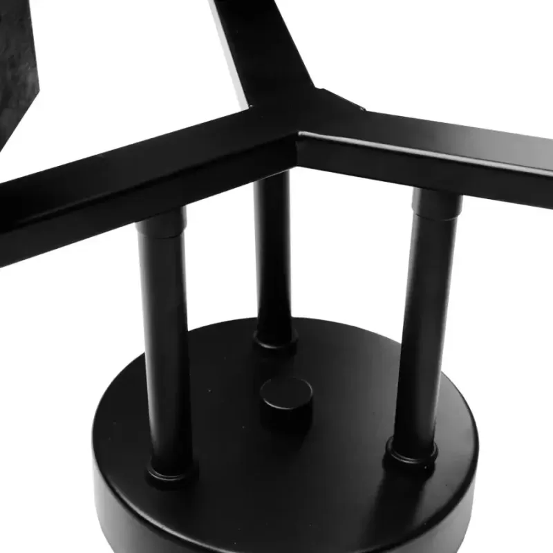 Lustra VANJA cu Abajur Patrat, 3 X Dulie E27 Alb / Negru