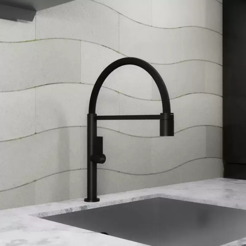 Baterie Bucatarie, Alama Sanitara, Negru, CF2045