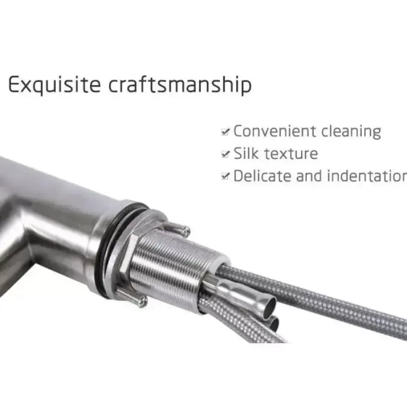 Baterie Bucatarie cu Dus Extractibil, Inox SUS304, Satinat, CF018