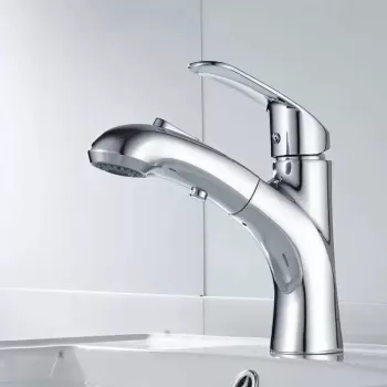 Baterie Lavoar cu Dus Extractibil, Alama Sanitara, Crom, OD/2030