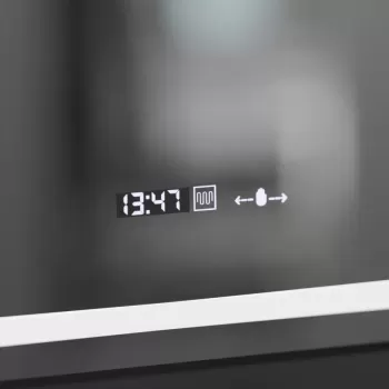 Oglinda LED Rectangulara, 50x70cm, Eclat MotionGlow Marcello, Sistem Dezaburire, Ceas & Termometru, Lupa Cosmetica, Dimabila