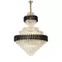 Candelabru Cristal VERSAILLES Grande Supremo 10xE14, Diametru 60cm x Inaltime 90cm, Auriu Lucios si Negru, Inaltime Reglabila