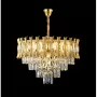 Candelabru Cristal HAMPTON Magno 8x E14, Diametru 60cm, Auriu Lucios, Inaltime Reglabila