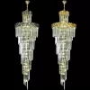 Candelabru Cristal WINDSOR Altiora, Diametru 60cm, Inaltime 1800cm, Auriu Lucios, Inaltime Reglabila, Design Elegant