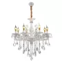 Candelabru SANSSOUCI 8xE14 Cristal si Metal – Eleganta Regala, Inaltime Ajustabila, Alb Argintiu