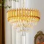 Candelabru Cristal VERSAILLES Eleganza 8x E14, Diametru 49cm, Auriu, Inaltime Reglabila