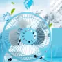 Mini Ventilator cu Cablu USB, Metal, Albastru