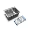 Chiuveta Bucatarie Inox, 50x40X21cm, Cu Accesorii, Inox Periat