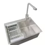 Chiuveta Bucatarie Inox, 50x40X21cm, Cu Accesorii, Inox Periat