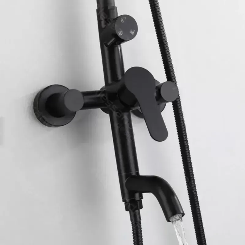 Coloana Dus, Inox SUS304, Negru, HS005