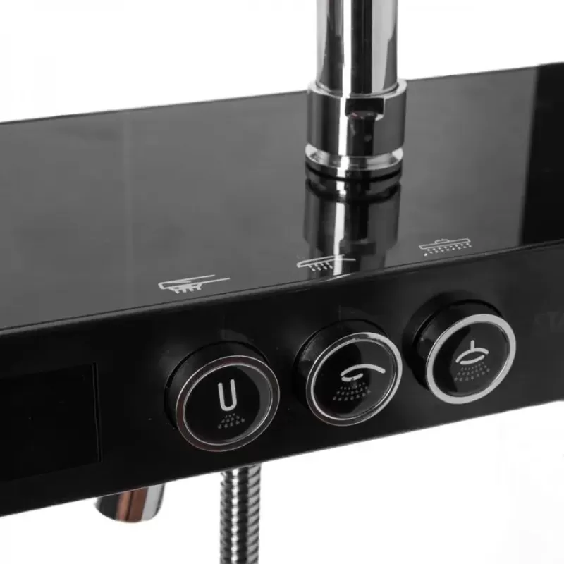 Coloana Dus Afisaj LCD Inox Negru Argintiu SJG/003