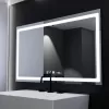 Oglinda LED Rectangulara, 120X70cm, Radiante Senzor MotionGlow Marcello, Sistem Dezaburire, Ceas & Termometru, Dimabila