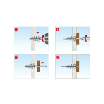 Diblu Metalic pentru montarea Lustrelor, insurubare in Gips-Carton, 2buc, 13x32mm