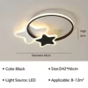 Lustra LED cu telecomanda SANDRINA 106W, Stea, lumina Rece/Calda/Neutra, Dimabila, Negru Alb