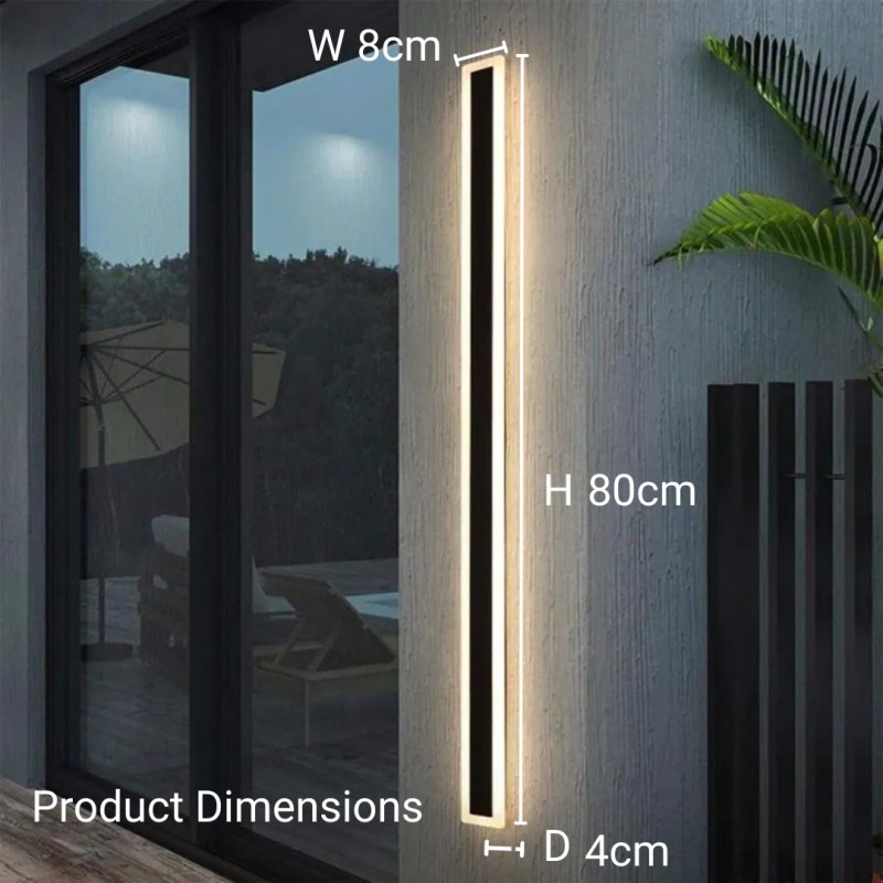 Aplica LED de Exterior Suha, 31W IP65, Metal, Negru