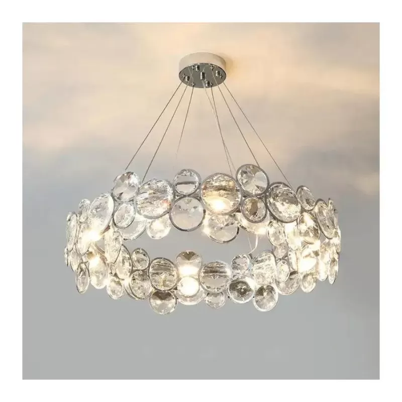 Candelabru Cristal Angelica 6XE14 Argintiu