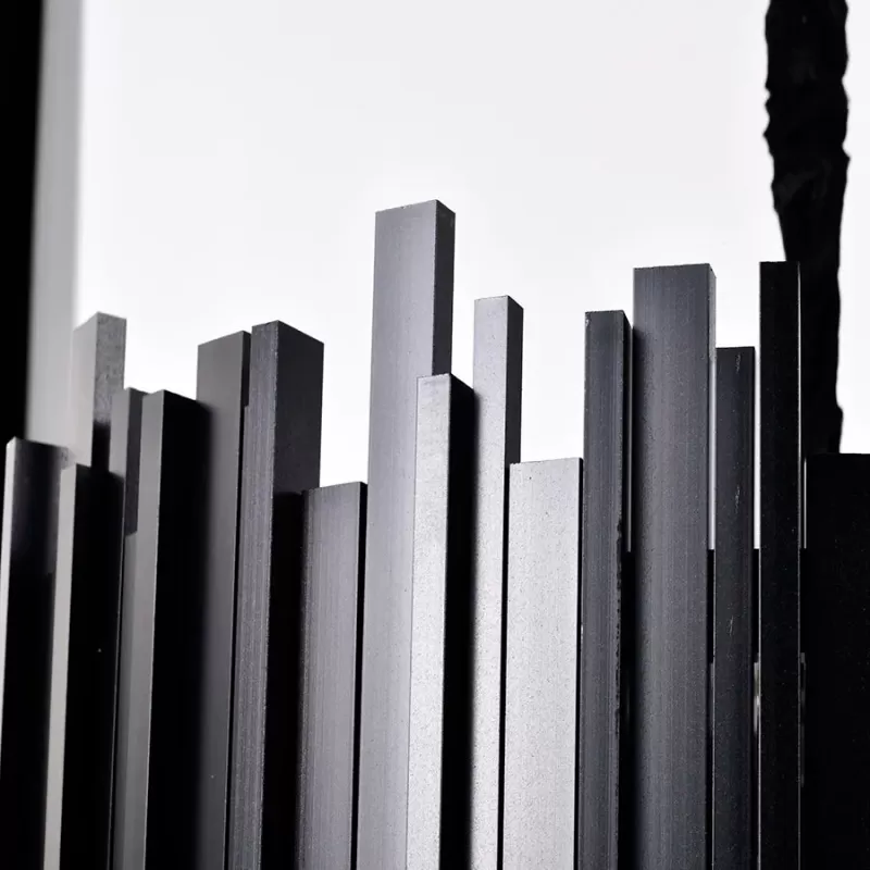 Candelabru Cristal BLOIS Petito 3xE14, Diametru 30cm, Negru, Inaltime Reglabila